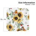 thumbnail image 2 of Yiaed Sunflowers Leaves And Birds Print Leather Coasters for Drinks - Cup Coasters Coffee Table Kitchen Table Bar, Home & Office Gifts Handmade Drink Coasters-Square, 2 of 6