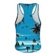 thumbnail image 3 of HaoXianJian Men's Tank Tops Summer Sleeveless Tee Cool Workout T-Shirts Beach Palm Tree Athletic Workout Colorful Graphic Top Tees Shirt Hawaiian Tank Tops for Men S-4X, 3 of 4