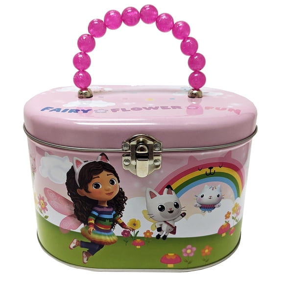 Bolso Ovalado The Tin Box Company Gabbys Dollhouse con Asa de Cuentas y Cierre de Metal