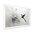 thumbnail image 2 of Designart "Minimalist Birds Of Paradise On Floral Limb IV" Birds Of Paradise Picture Framed Canvas Wall Art, 2 of 5