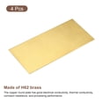 thumbnail image 4 of Uxcell Brass Sheet, 4 x H62 Metal Sheets Plates 4" Length x 2" Width x 0.02" Thickness, 4 of 5