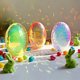 thumbnail image 1 of Huevos de Pascua con espejo de cristal brillante - Decoración de mesa brillante para celebraciones de primavera y centros de mesa navideños, 1 of 6