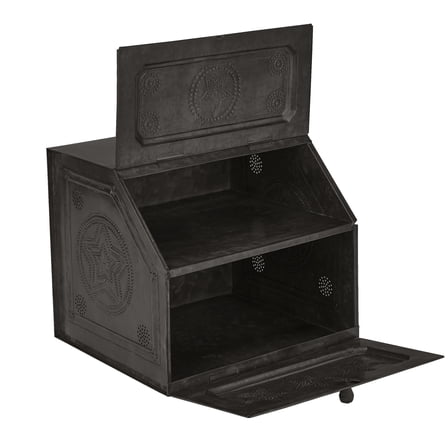 Park Designs Black Star Metal Bread Box