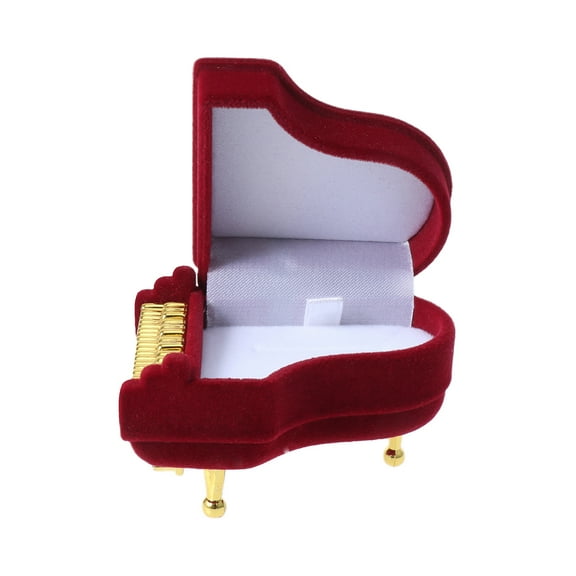 FOXNOVO Red Stylish Jewelry Box with Piano Shape and Smooth Exterior for Storage