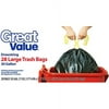 Great Value 30 Gallon Drawstring Trash Bag, 28 Pack