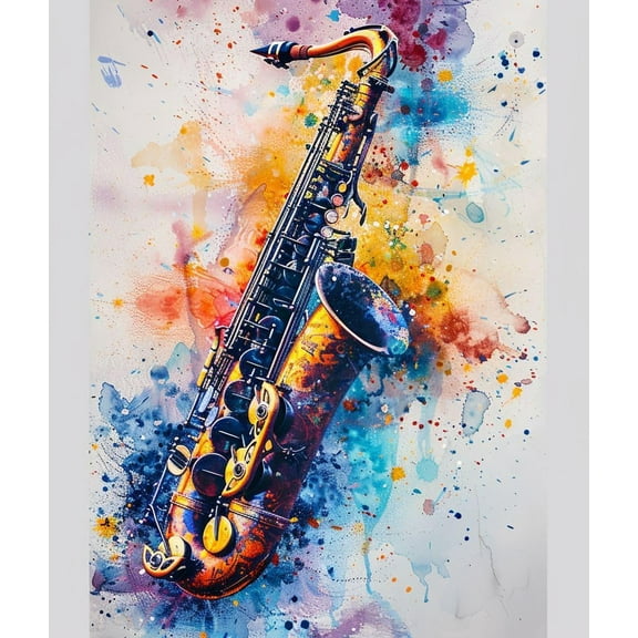 Paint by Numbers Kit for Adults -Colorful Instruments- on Canvas with Brushes Acrylic Pigment DIY Oil Painting for Home Wall Decor (40x50cm/16x20 inch)-