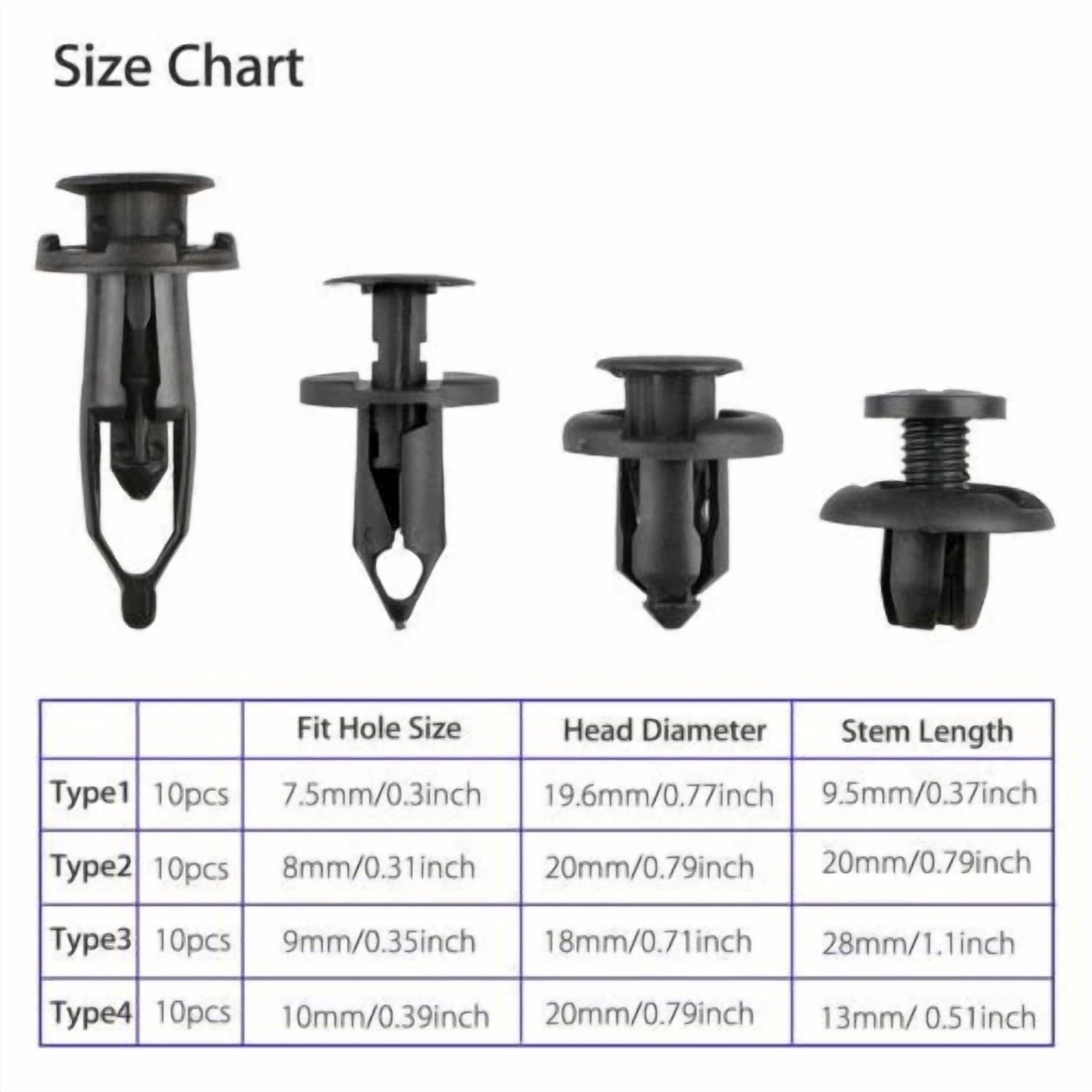 PRIME- 40Pcs Car Body Bumper Rivet Retainer Molding Push Pin Clips Trim Accessories