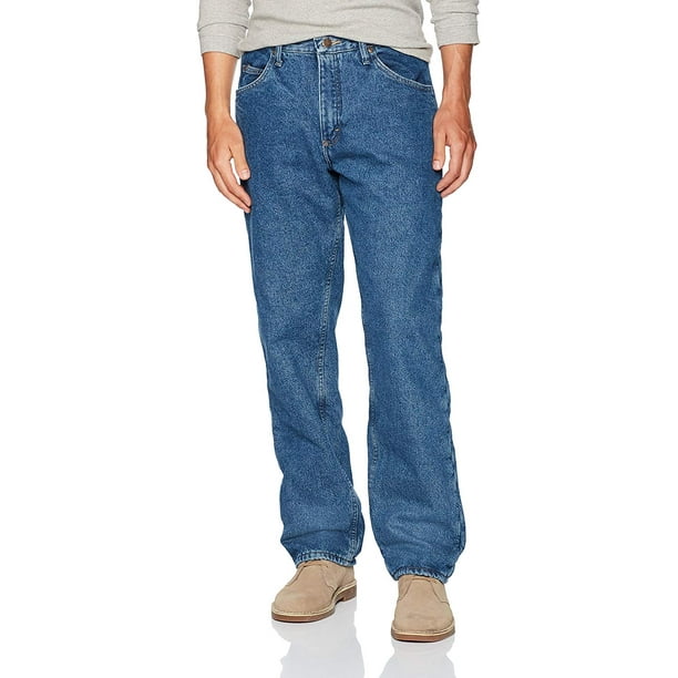 Wrangler Mens Jeans 32X34 Flannel Lined Relaxed Fit Stretch 32