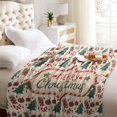 thumbnail image 3 of Christmas Blanket Merry Christmas Throw Blanket with Trees Gifts Snowflake Lightweight Warm Flannel Throw 60"x50", 3 of 6