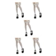 thumbnail image 2 of Wweixi 2piece Breathable And High Elasticity Lolita Fishnet Stockings For Comfortable Wear Easy To Wear white thigh-high socks 5Set, 2 of 6