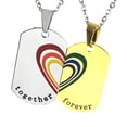 thumbnail image 1 of Collar de acero inoxidable de 2pcs Couple Oro plateado Sunnimix Collar de acero inoxidable, 1 of 7