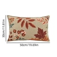thumbnail image 3 of Fall Lumbar Pillow Cover 20x12 - Harvest Floral Cushion Case for Home, 3 of 7