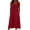 Red, variant on Ohufall Women's Cotton Linen Dress Round Neck Sleeveless Button Tank Maxi Dress Pockets Casual Summer Holiday Long Dress