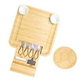 thumbnail image 2 of Bamboo Cheese Board Set, Large Charcuterie Board Set, 2 of 7