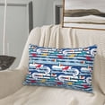 thumbnail image 5 of Sikiie Fish And Shark Print Plush Pillow Cover, Wrinkle-proof and Stain-resistant Pillow Protector without Pillow Core, Home Decoration-16"x24", 5 of 6