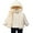 Beige, variant on Godderr Boys Girls Hooded down Cotton Jacket for Baby Kids Solid Color Lightweight Cotton Coat Fleece Short Cotton Jacket with Pockets Winter down Jacket Tops for 1-7Y