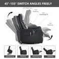 thumbnail image 3 of Power Lift Recliner Chair with Massage & Heat for Seniors, Heavy Duty Faux Leather, USB Charging Port, 155° Max Recline, Easy Assembly, Perfect for Living Room Comfort, 3 of 8