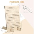 thumbnail image 2 of 2 Pack Wooden Pegboard Display Stand, Retail Rack, 17 x 13 Inches, with 20 Pcs Hooks, 2 of 8