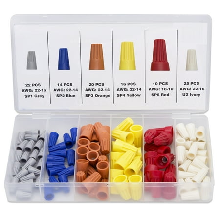 Nut 73b Wire Connector - Neiko Wire Connector Twist | 107pc Electrical Nut Spring Cap Assortment Set 600 Volt