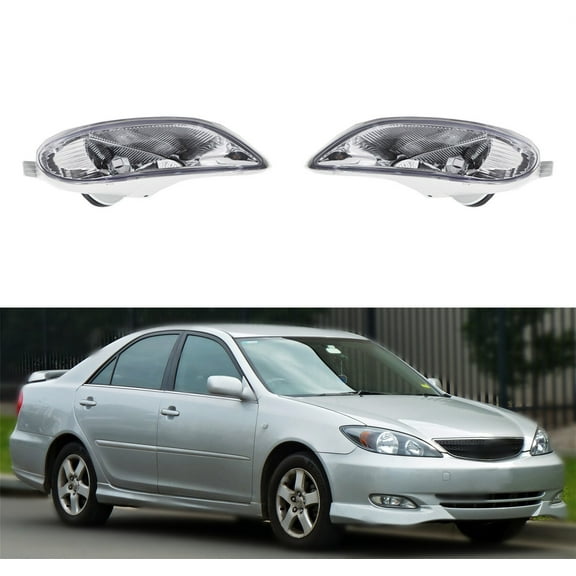 LABLT Pair Clear Front Fog Bumper Lights for Toyota Camry 2002-2004 Corolla 2005-2008