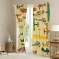 thumbnail image 4 of Retro Airplane 30%-50% Blackout Curtains 38"x54" Set of 2 Panels Vintage Propeller Airplane Curtains Colorful Aircrafts Window Curtains & Drapes Aviation Themed Window Treatments Grunge Room Decor, 4 of 6
