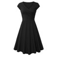 thumbnail image 2 of Vestido de fiesta casual Swing Swing para mujer Casual Cintura alta Una línea Gorra Vestido con cuello en V Negro 2XL Negro 2XL Magideal Vestido de fiesta casual Swing, 2 of 7