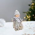 thumbnail image 4 of Christmas Decorations, Ski Dolls Ornaments, Christmas Hanging Decorations for Holiday Tree, Vintage Cloth Doll Holiday Gifts, Small Hanging Decorations for Christmas Tree, Green Gray Pink, 4 of 7
