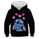 thumbnail image 1 of 2022 nuevas sudaderas con capucha de punto para niñas, sudadera de manga larga para otoño e invierno, jerséis Harajuku, serie de Disney Stich, Tops informales con capucha de 110cm Gao Jinjia LED, 1 of 2