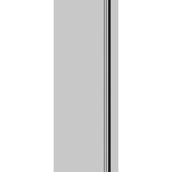 Slab Barn Door Panel 18 x 80 inches | Planum 0011 Grey Matte with Frosted Glass | Sturdy Finished Interior Doors | Pocket Closet Sliding