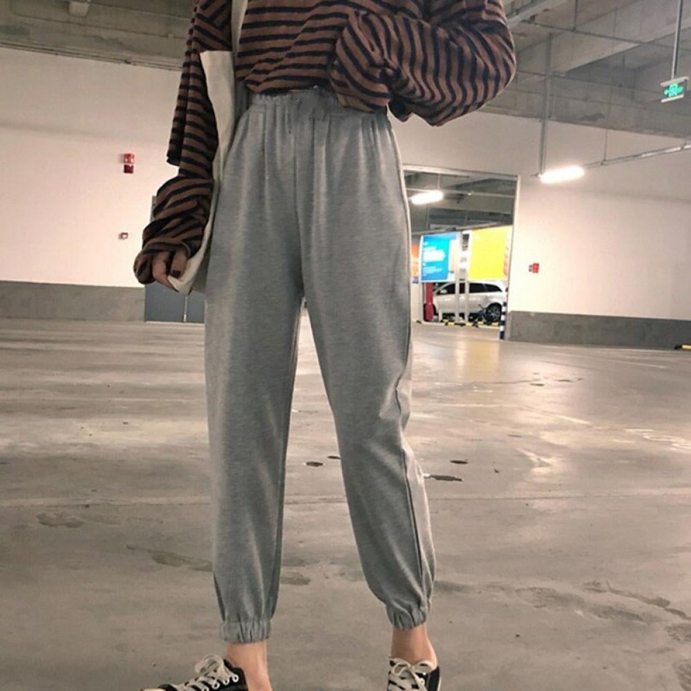 Daxin - Pants Women Spring Autumn Loose Harem Feet Foot Pants High Waist  Elastic Straight Nine Trousers Pantalones Mujer - Walmart.com - Walmart.com