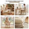 thumbnail image 4 of Rolling Low Stool with Backrest, 360° Swivel Roller Chair, Comfortable and Mobile, Perfect for Home, Office, Garage, Shop, 4 of 6