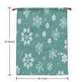 thumbnail image 5 of Christmas Bags Drawstring,Turquoise Christmas Snowflake Pattern Large Xmas Christmas Gift Bags,Reusable for Xmas and New Year Party Favors and Supplies,27.6" X 19.7", 5 of 5