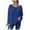 Navy, variant on Pejock Women's Solid V-neck Comfortable Loose T-shirt Long Sleeves Casual Blouses Shirts Tops Light Blue 3XL (US Size:14)