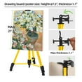 thumbnail image 6 of 61"-20"Artist Easel Stand, Thick Aviation Aluminum Tripod Display Easel with Portable Bag for Floor/Table-Top Drawing and Displaying, Painting Easel for kids Adult, Spirit Level, Champagne, 6 of 10