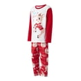thumbnail image 4 of Conjunto De Pijamas De 2 Piezas Conjunto de pijama familiar de 2 piezas Conjunto informal de manga larga con estampado de alce y pantalones Traje diario Ygjytge Niño Rojo 5T para Niño, 4 of 9