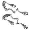 thumbnail image 4 of Unique Irregular Waterdrop Earrings for Women 1Pair Metal Studs Silver, 4 of 4