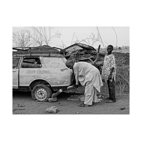 mallal moshe 'fixing the car' Canvas Art