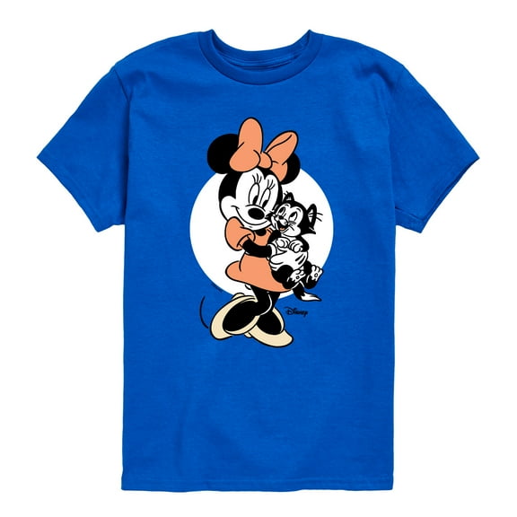Disney - Minnie Mouse & Figaro Hugs - Youth Short Sleeve Graphic T-Shirt