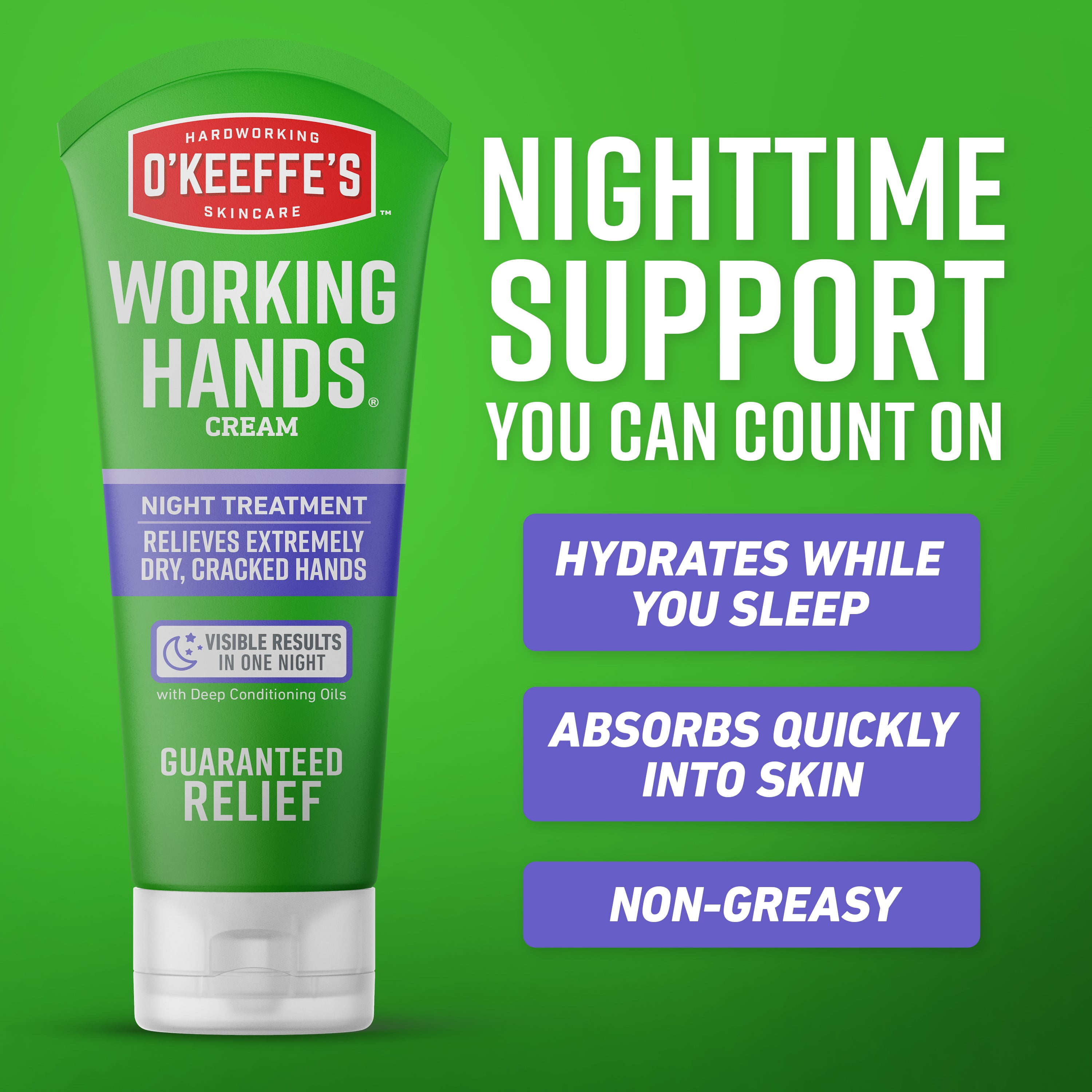 (10 pack) O'Keeffe's Working Hands Night Treatment Hand Cream, 3 Ounce Tube