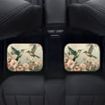 thumbnail image 4 of Renewold Hummingbird Floral Retro Rubber Car Floor Mats 4 Pieces, Universal Fit Front & Rear Auto Rugs Full Set, Protect Your Vehicle's Interior for Car SUV Van & Trucks, 4 of 7