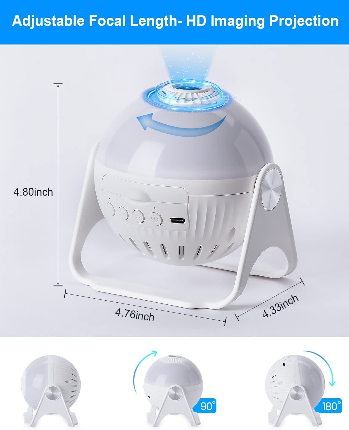 ORIA Star Projector Light, 6 in 1 LED Galaxy Rotating Star Light Ambient Night Light for Kids Baby Bedroom Party Home Decor