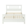 thumbnail image 5 of Euroco Full Size Platform Bed with Headboard, Solid Wood Bed with Slat for Kids, White, 5 of 8