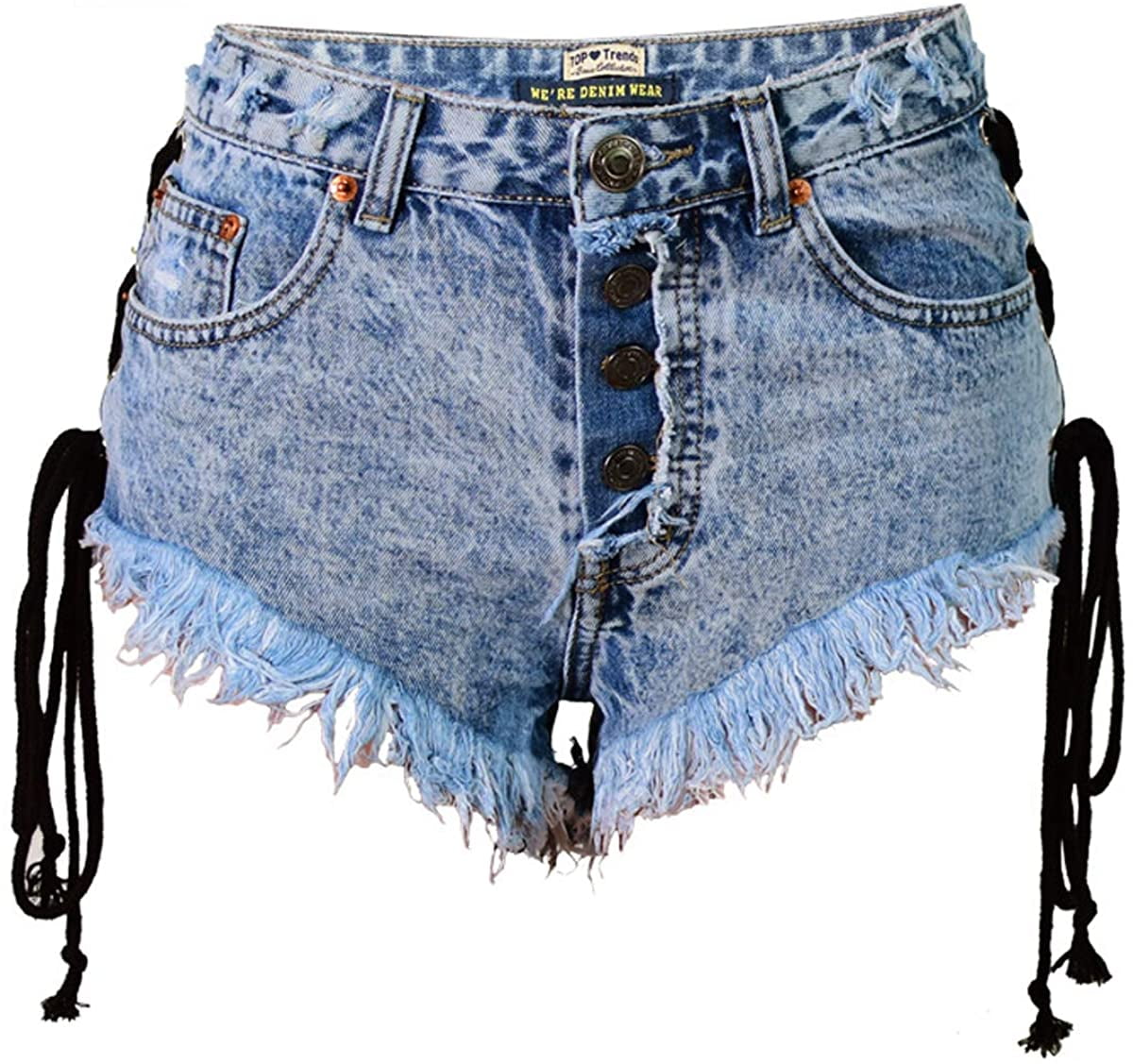 High Waist Bandage Jeans Shorts Women 
