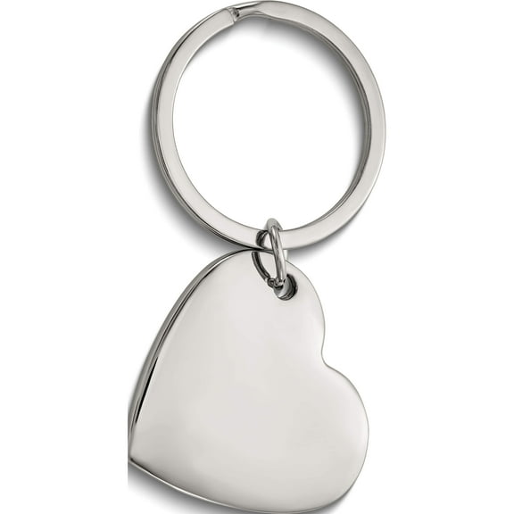 Fashion Nickel-Plated Heart Key Ring (1.5 X 1.5) Made In China gm14582