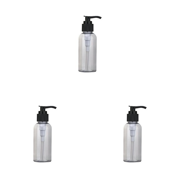 HWHCGZ 3Pcs Empty Lotion Pump Bottles,Refillable Plastic Containers Clear Great for Soap Shampoo Lotions Liquid Body Soap And Massage Oil's 100ml*3 Clear