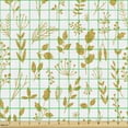 thumbnail image 2 of Ambesonne Floral Fabric by the Yard Upholstery, Spring Season Monochrome, 1 Yard, Earth Yellow White, 2 of 5