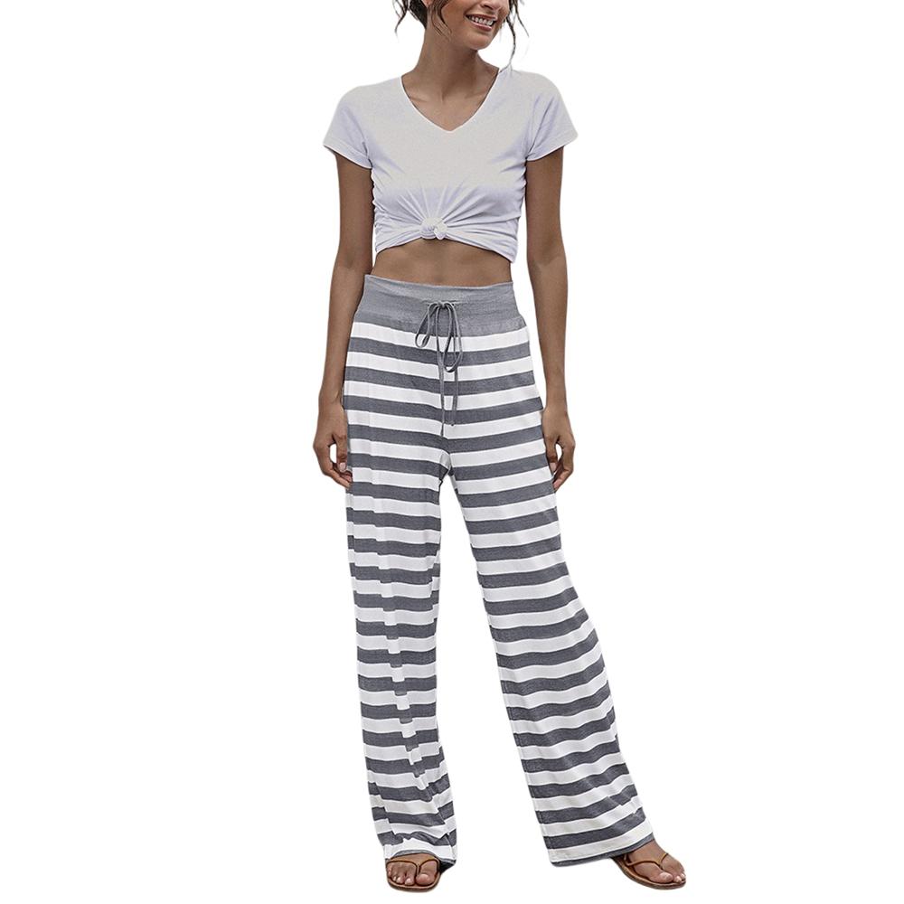 Pajama Pants Wide Leg Palazzo Lounges Women Long Pajamas Bottoms
