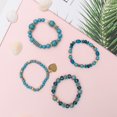 thumbnail image 4 of Hotian 4pcs Beaded Bracelet Jewelry Set Multilayer Boho Charm Bracelet Pack for Women and Men Blue, 4 of 7