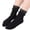 A-Black179, variant on Yuanlong Women's Lace Anklet Socks Solid Color Cotton Socks Lace Mid Calf Socks Stylish Casual Short Socks