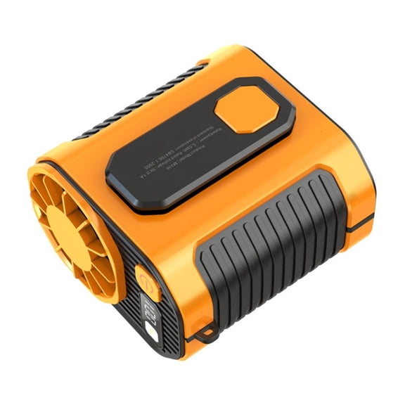 hejhncii Strong Wind Bladeless Fan Portable Rechargeable Waist Fan 3 Speeds Wearable Belt Fan Outdoor Cooling Device Enduring